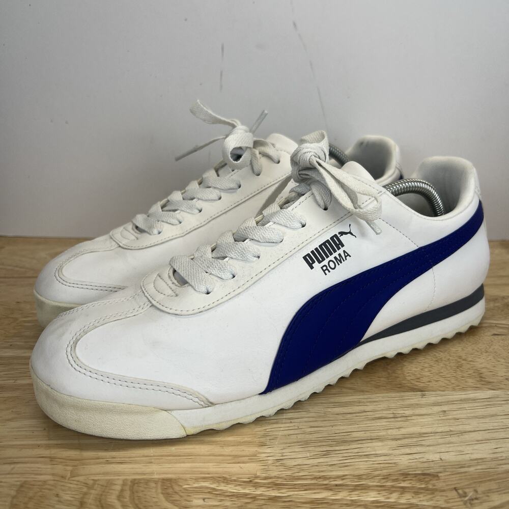 PUMA ROMA BASIC Sport Lifestyle SIZE 11 Clematis Blue & White 353572-46